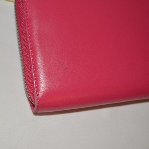 Longchamp Pink Leather Zip Around Wallet – Classic Organizer - Picture 9 of 16